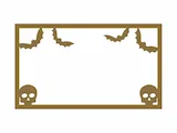 [Laser cut and engrave,Other] Halloween Shadow Box with Candles, Bats, and Skulls