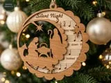 [Laser cut and engrave] Nativity Sheet Music Ornaments SVG Bundle