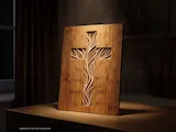 [Laser cut and engrave] 3D Cross Wall Art Laser Cut SVG – Eternal Grace | Christian Home Décor | Layered Wooden Faith Design