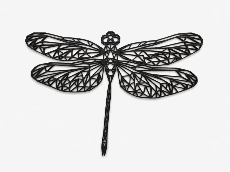 Geometric Dragonfly Wall Art