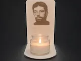 [Laser cut and engrave] Bougeoir commémoratif en bois avec portrait personnalisé