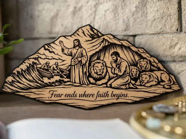 Fear Ends Where Faith Begins Religious Wall Art