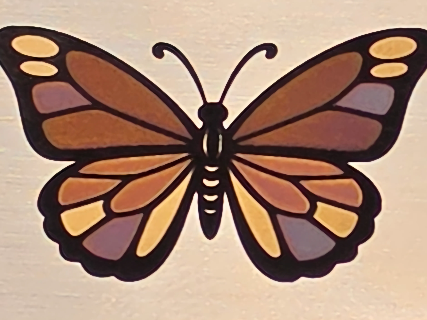 A colorful vector butterfly design for color engraving.