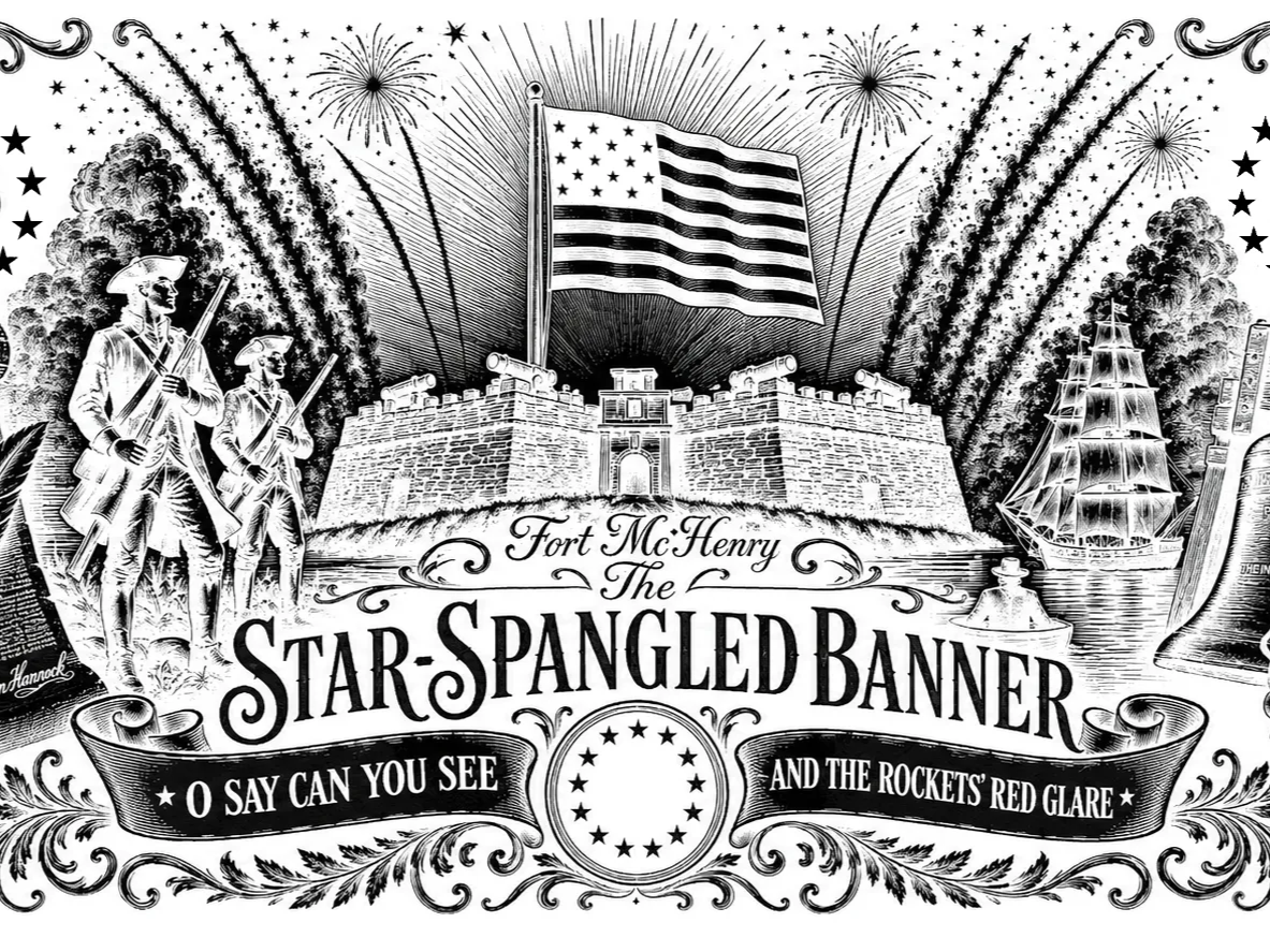 10-001 - Star-Spangled Banner Fort McHenry Patriotic Tumbler Design