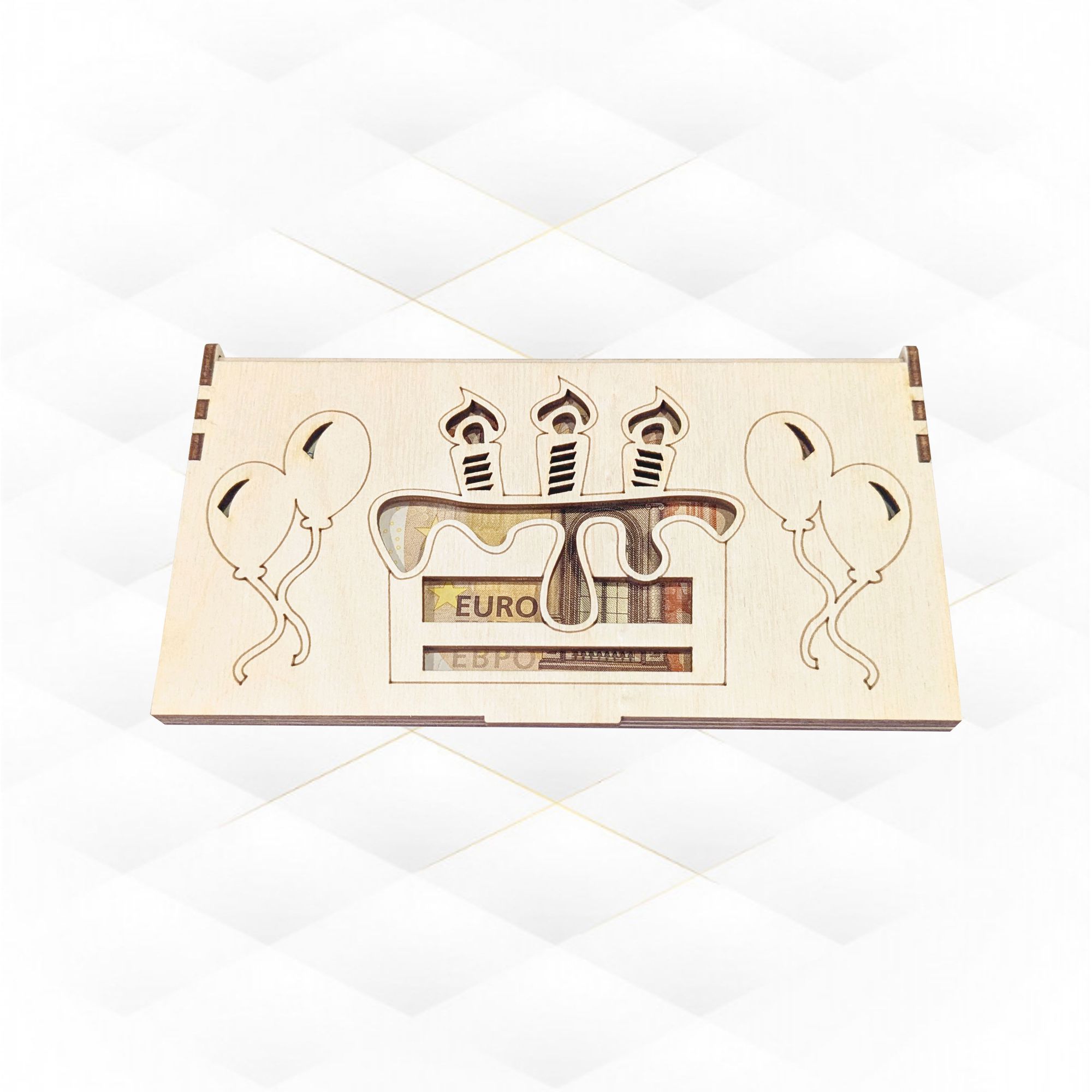 [Laser cut and engrave] Gift Money Box Case Laser Cut Template, Cover Cash Laser Cutting Design