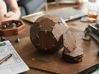 [Laser cut and engrave] Puzzle sphérique en bois géométrique pour jeux de rôle