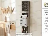 [Laser cut and engrave] 3D Wall Organizers Bundle. Mail Holder Laser Cut Files. Boho Key Rack. Entryway Storage SVG. Router Holder. Geometrical Pattern. Home Quotes