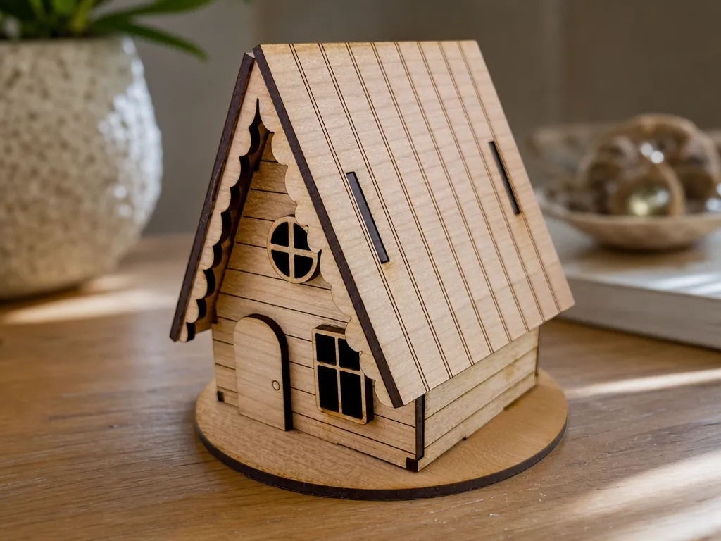 3D Cabin Tabletop Decor