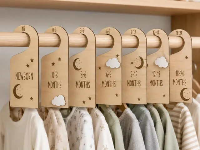 Baby Clothing Size Dividers for Nursery Closet Organization
