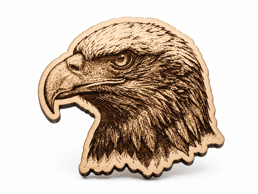 Bald Eagle Head Wooden Wall Art Cutout