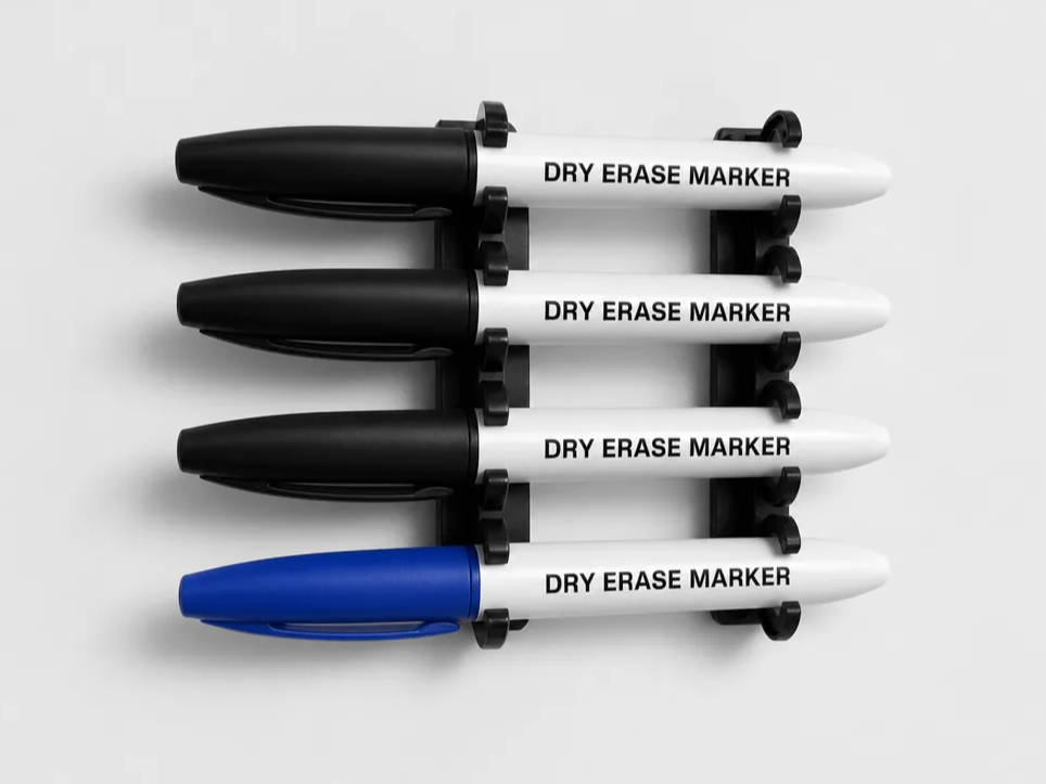 Wall Mounted Dry Erase Marker Organizer Rack