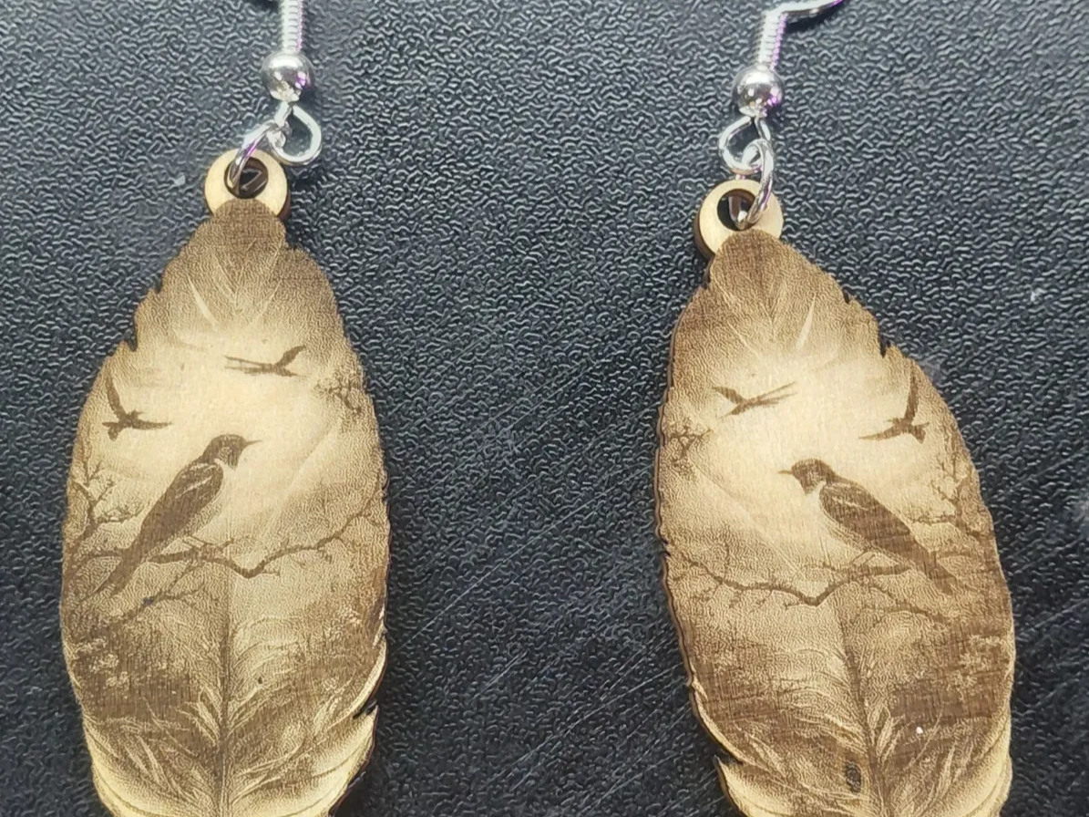 Bird Feather earrings