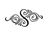 [Laser cut and engrave] Ensemble de motifs décoratifs floraux et volutes calligraphiques