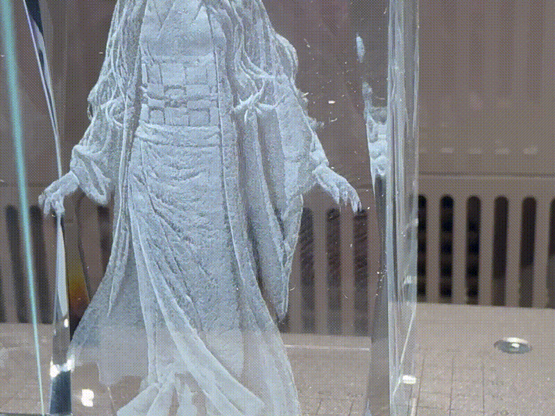 Demon Slayer Real Nezuko 3D Crystal Block Anime Figure