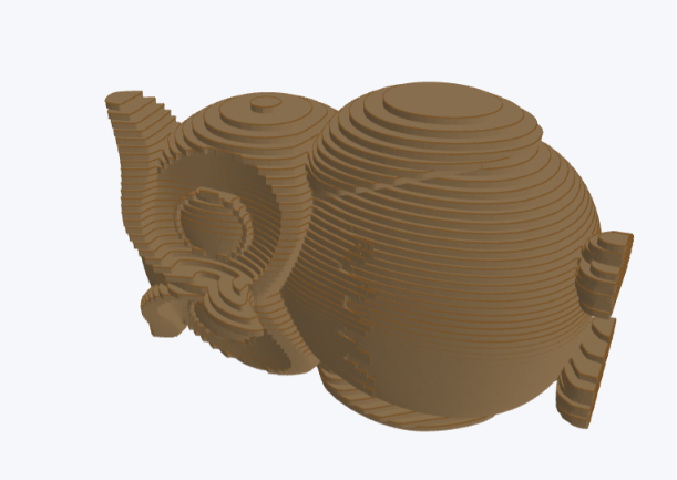 [Laser cut and engrave] Layered Wooden Owl Figurine
