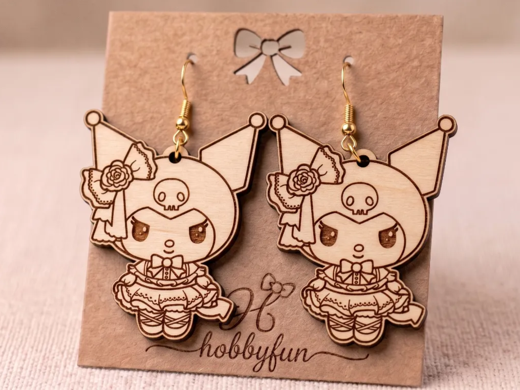 Kuromi Character Dangle Earrings