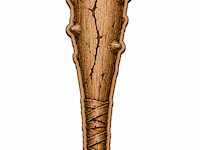 [Laser cut and engrave] Spiked Wooden Club Pendant or Keychain Charm