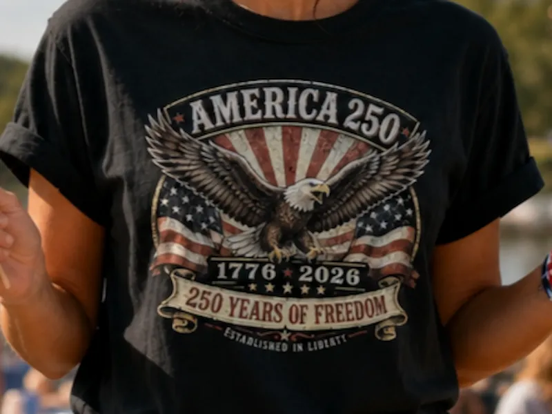 America 250 Years of Freedom Eagle Graphic T-Shirt