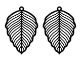 [Laser cut and engrave,Other] Intricate Leaf Pattern Dangle Earrings