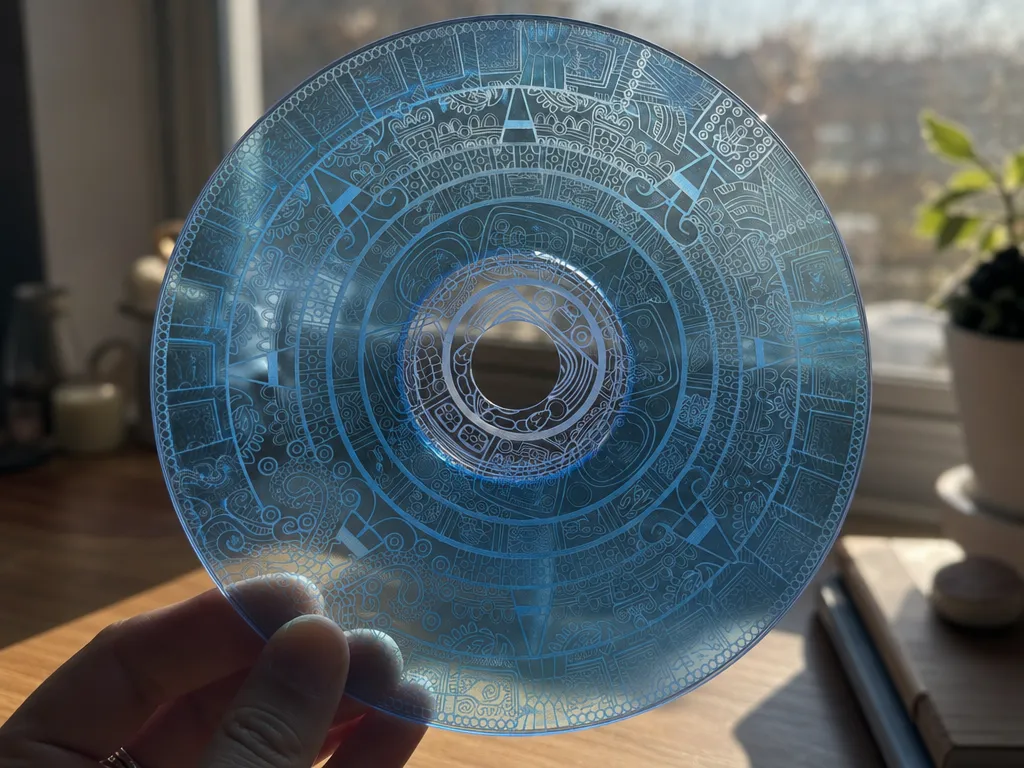 CD graviert  mit aztekischem Kalender-Motiv