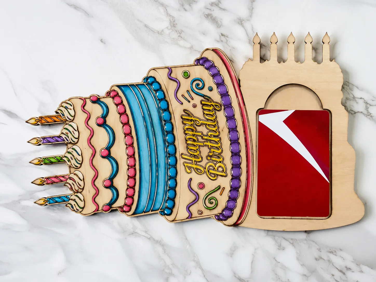 Birthday Cake "Twist" Gift Card Holder