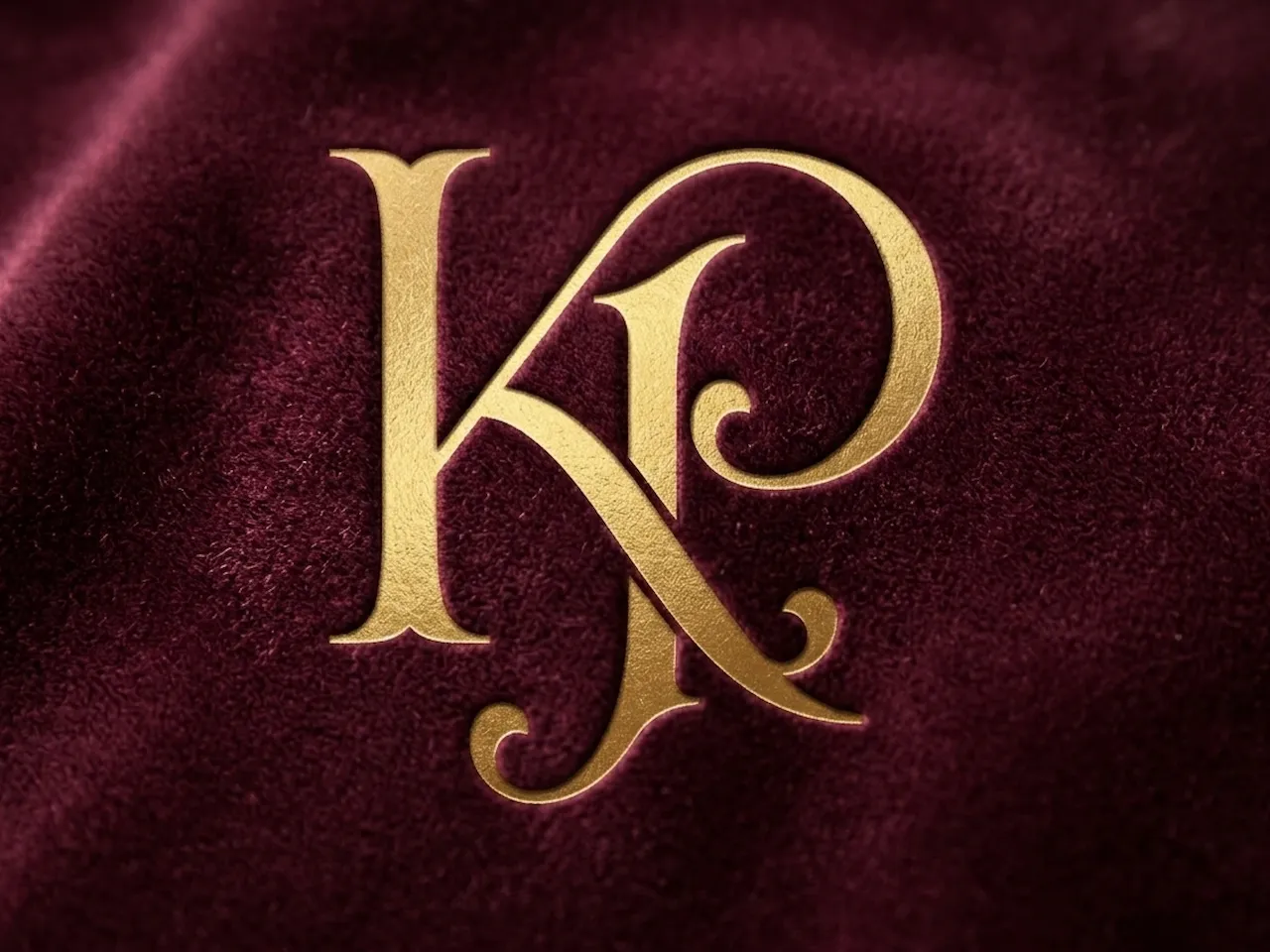 [Laser cut and engrave] KP Elegant Signature Monogram Emblem