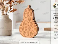 [Laser cut and engrave] 3D Autumn Wooden Decors Bundle. Fall Table Decoration Laser Cut Files. Fall Quotes SVG. Pumpkin. Leaf. Mushroom. Home Sign. Farmhouse