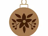 [Laser cut and engrave,Other] Set of Four Geometric Wooden Christmas Ornaments with Floral and Star Motifs