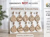 [Laser cut and engrave] 3D Christmas Ornament Display Stands Bundle. Christmas Ornament Holder Rack Laser Cut Files. Wooden Ornament Display SVG. Holiday Decor