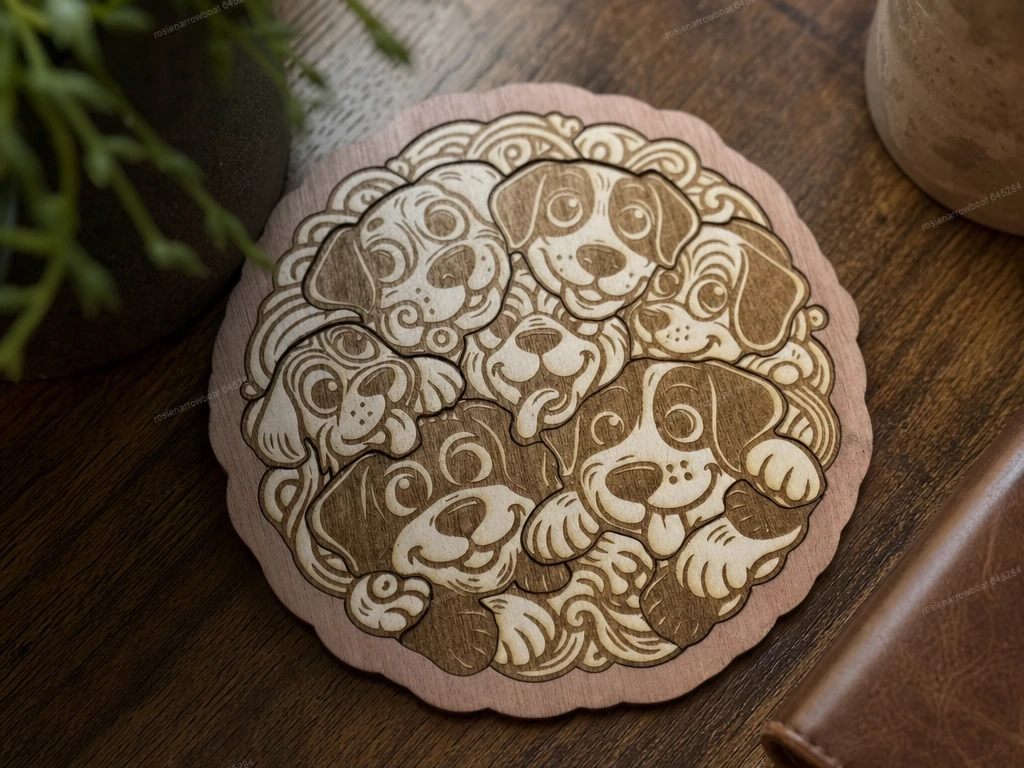 Kids Cute Puppy Faces Puzzle