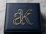 [Laser cut and engrave] Refined AK Ligature Monogram Logo