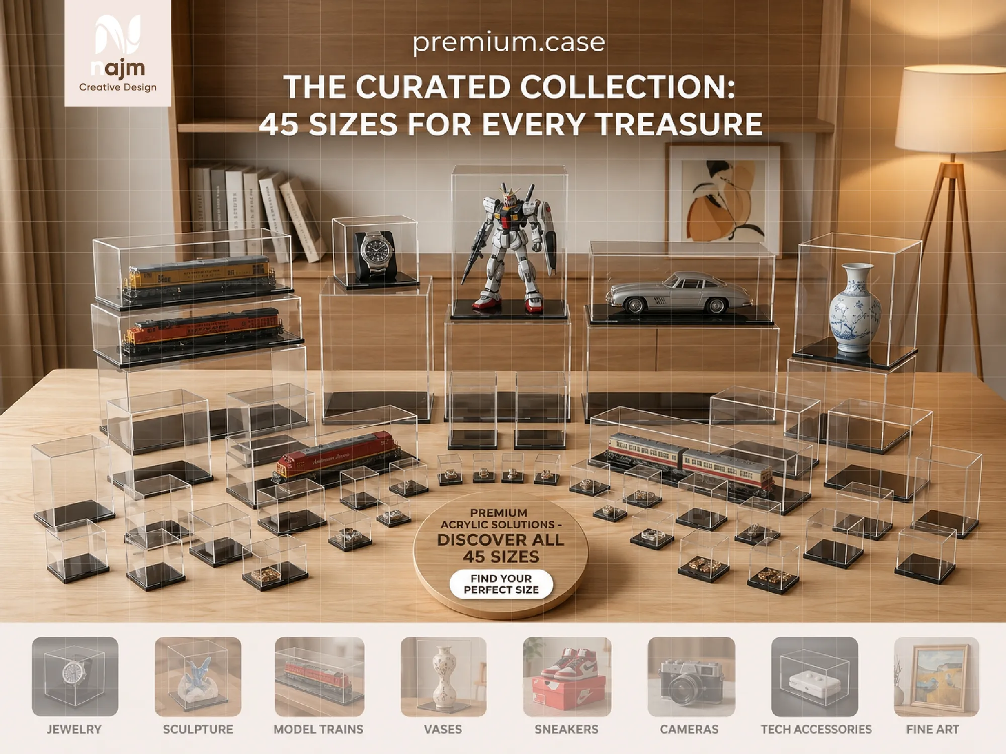 Clear Acrylic Display Case for Collectibles and Figurines