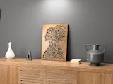 [Laser cut and engrave] 3D Husband & Wife Silhouette Mandala SVG | Romantic Layered Wall Art Laser Cut File | Soulbound