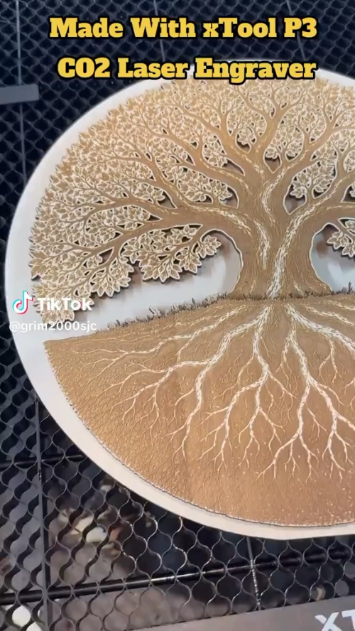 [Laser cut and engrave] Tree of Life 3 Layers