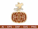 [Laser cut and engrave] Pumpkin and Ghost Halloween Wall Hanging