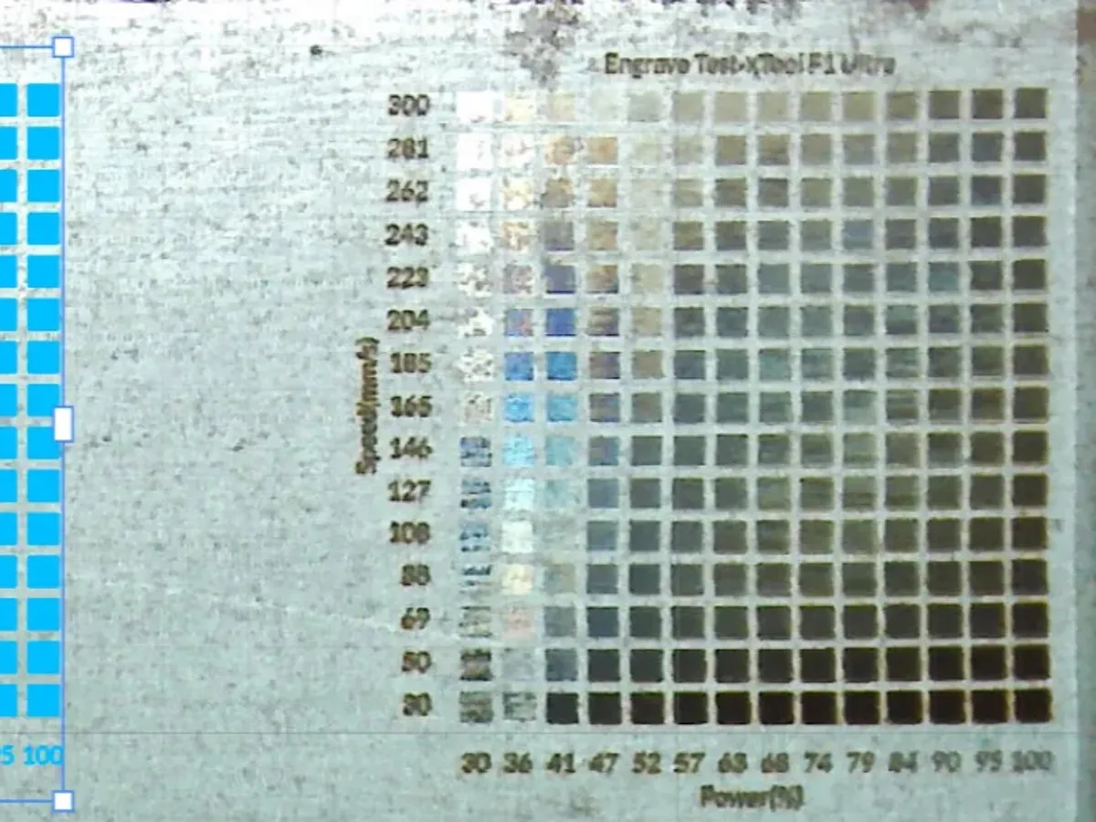[Laser cut and engrave] Tabella di calibrazione per test di marcatura su metallo