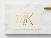 [Laser cut and engrave] Stylish MK Lettermark Monogram Logo