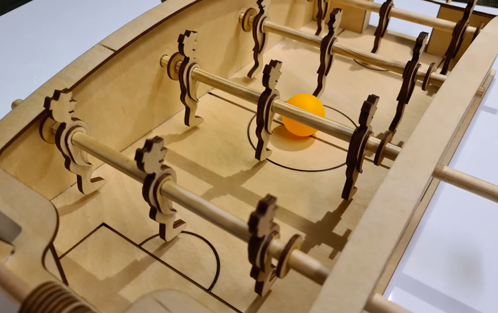 [Laser cut and engrave] Tabletop Foosball Soccer Game