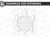 [Laser cut and engrave] Turtle Shaped Wooden Trivet for Kitchen Countertops