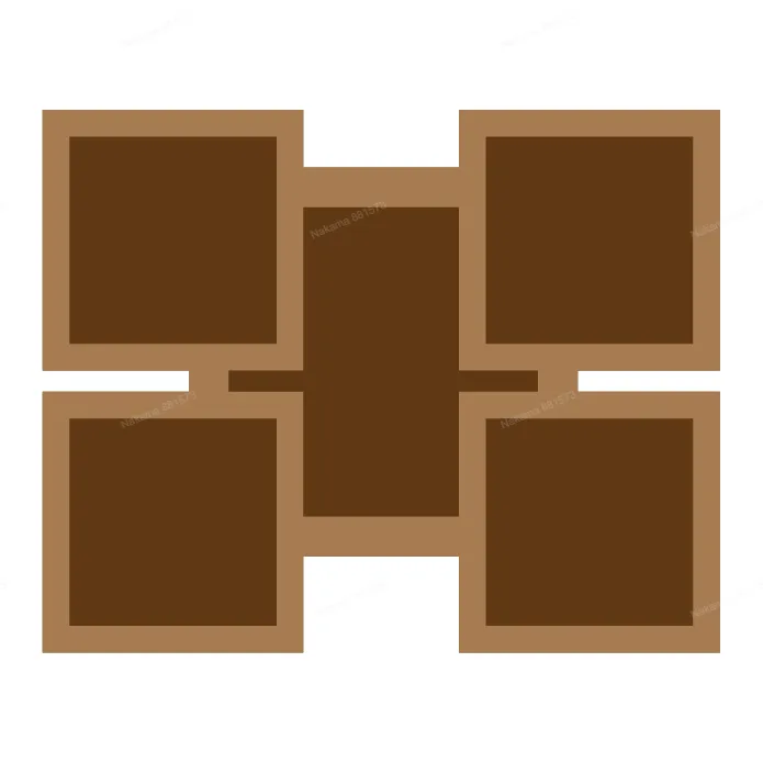 [Laser cut and engrave] 6 Geometric Section Square Drink Coaster