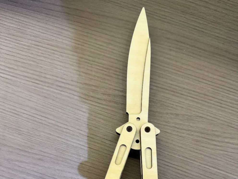 Handmade Wooden Butterfly Knife