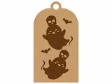 [Laser cut and engrave,Other] Halloween Ghost and Pumpkin Wooden Hanging Tags