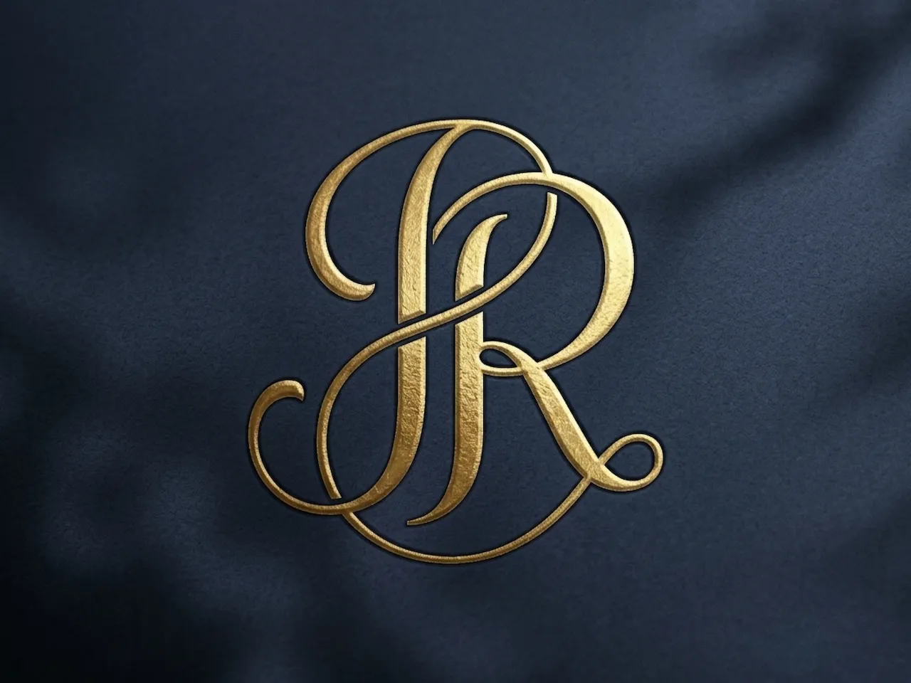 [Laser cut and engrave] JR Elegant Interwoven Monogram Logo