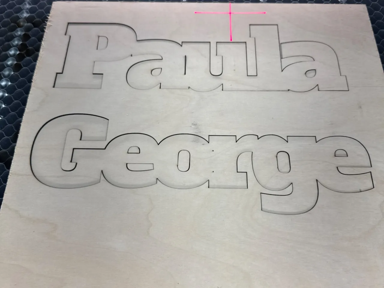 [Laser cut and engrave,DTF Printing] Paula George wooden cutout name sign