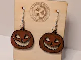 [Laser cut and engrave] Boucle d'oreille citrouille en cuir halloween