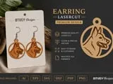 [Laser cut and engrave] Earring Dog Lasercut BUNDLES 12 DESIGNS