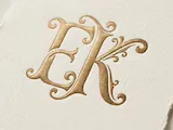 [Laser cut and engrave] EK Romantic Wedding Monogram – Flowing Intertwined Initials for Laser Cut Décor, Cake Toppers, Invitations & Engraving