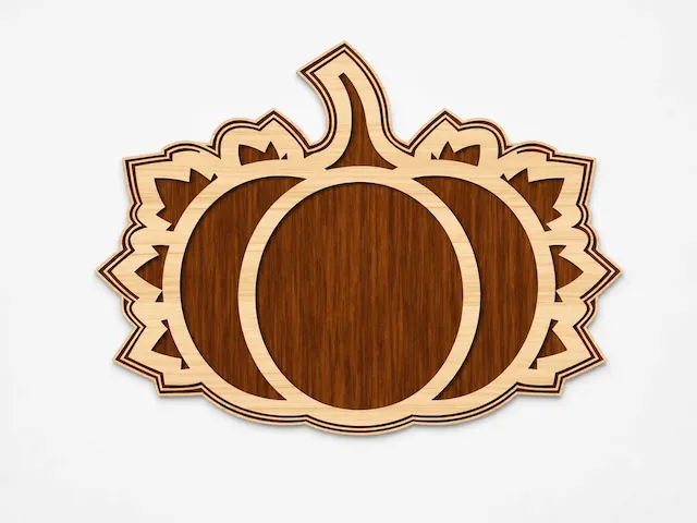 Layered Wooden Pumpkin Wall Sign for Autumn Home Decor