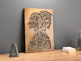 [Laser cut and engrave] 3D Husband & Wife Silhouette Mandala SVG | Romantic Layered Wall Art Laser Cut File | Soulbound
