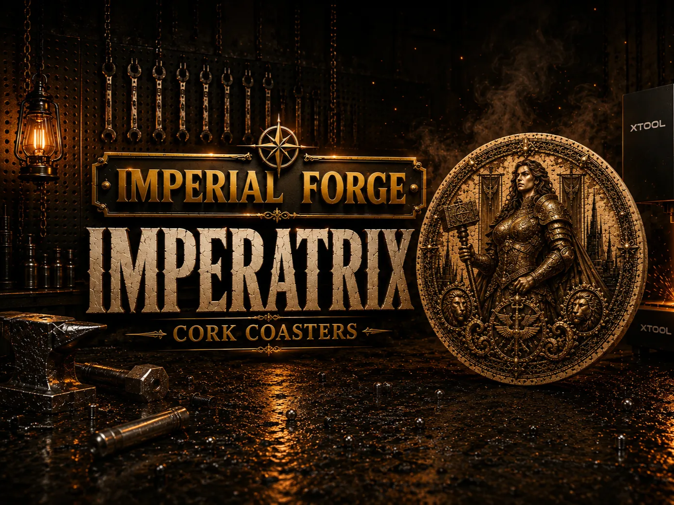 Imperial Forge Imperatrix Compass Cork Coaster